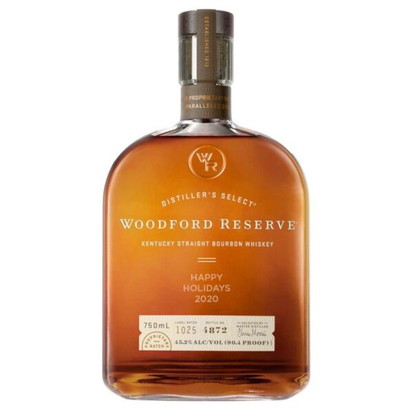 Woodford Reserve Limited Edition "Happy Holidays 2020" Engraved Bottle